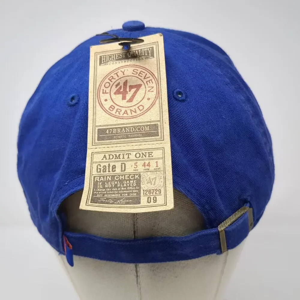 New York Mets MLB '47 Brand Baseball Cap Blue Orange Adjustable One Size OS